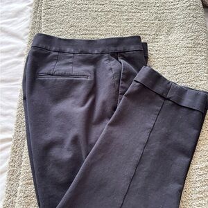 Ann Taylor Black Cropped Dress Pants - Slim Ankle Length